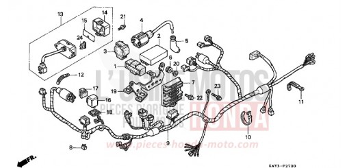 FAISCEAU DES FILS NX125K de 1989